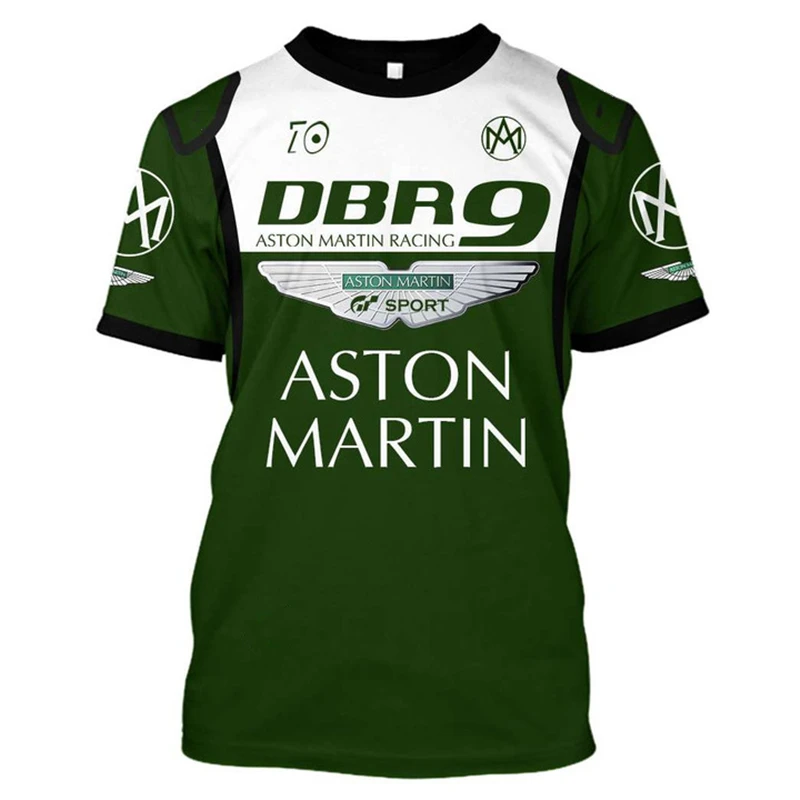 

2023 Aston Martin DBR 9 3D printed men's t-shirts, outdoor athleisure tops boys to adults oversized t-shirts