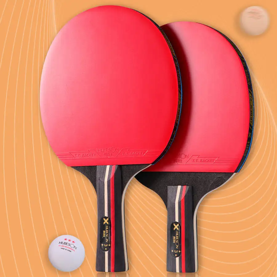 3-звездочная ракетка для настольного тенниса HUIESON горизонтальная и прямая