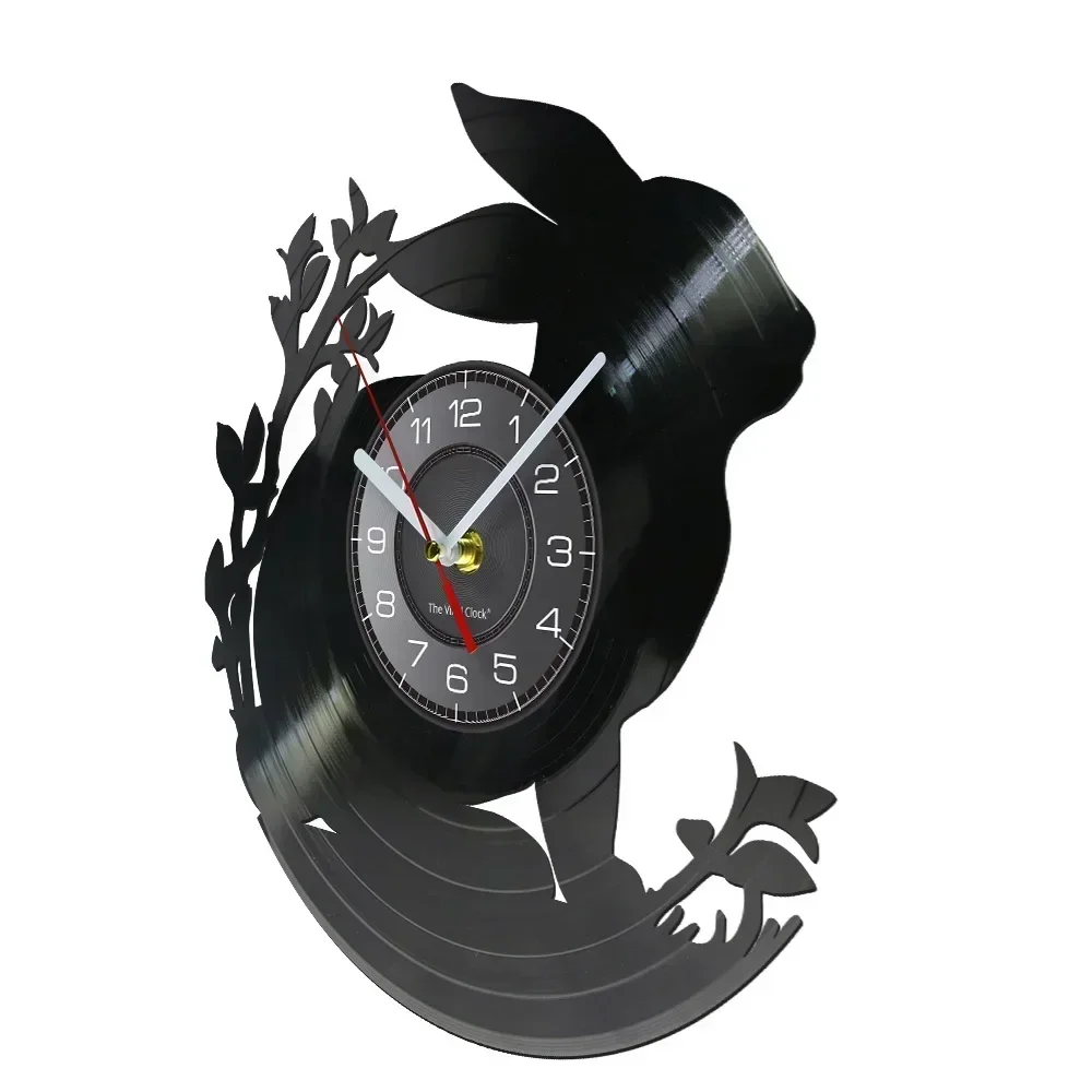 Настенные часы с силуэтами кроликов настенные для детской комнаты рисунком