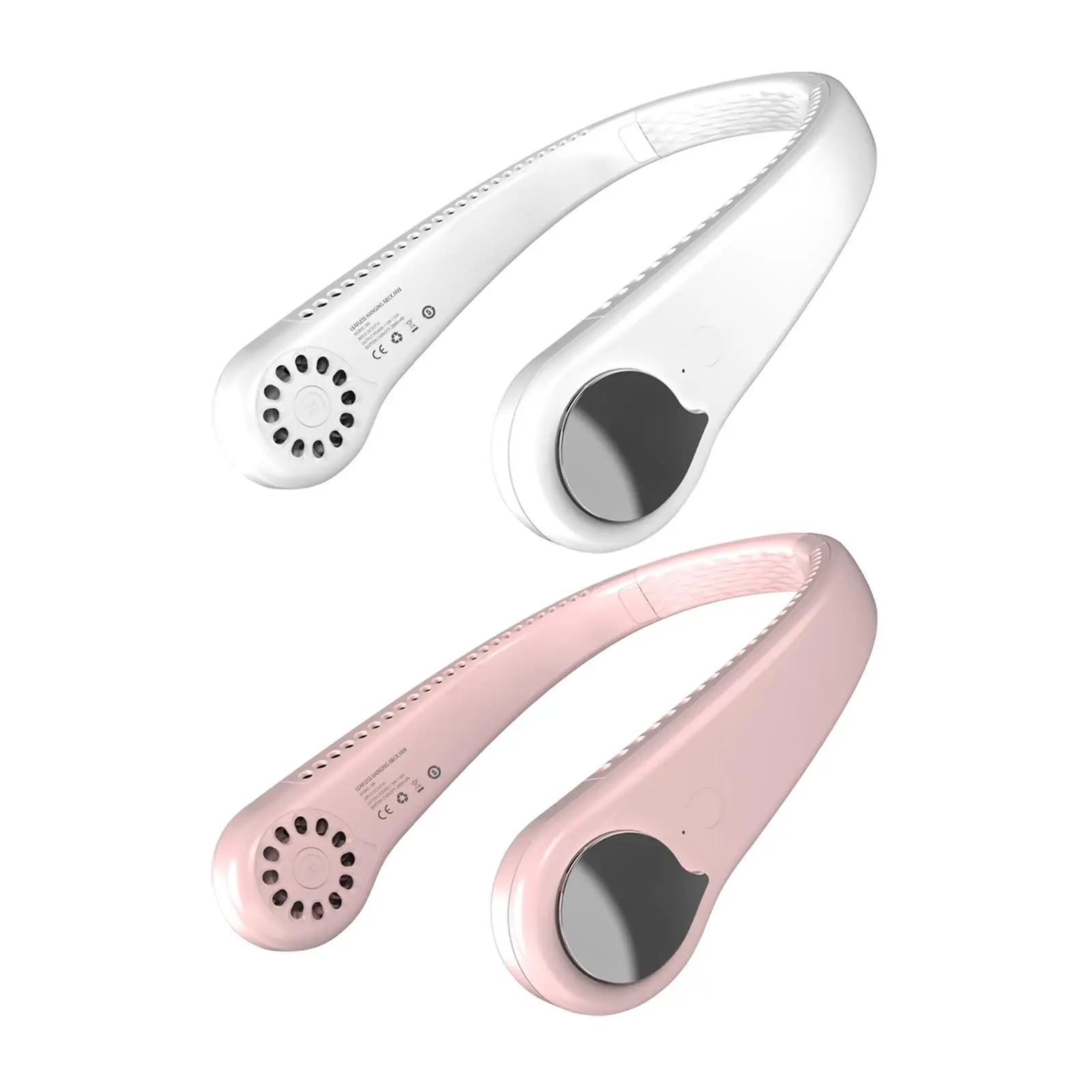 

Portable Neck Hanging Fan Cooling Fan Rechargeable Necklace Hanging Fan 3 Speeds Noiseless Hands Free for Sports, Home, Travel