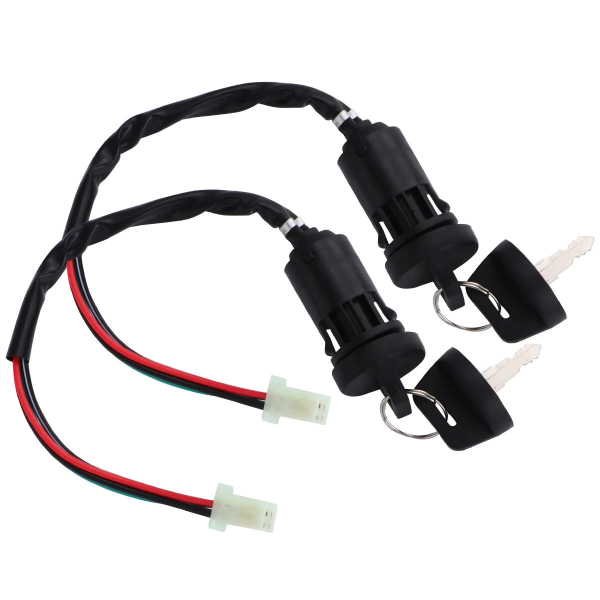 

Ignition Key Switch Lock for Motorcycle Metal Wires Engine Start Ignition Lock for Motor Automotive Replacement Uses ( Black )