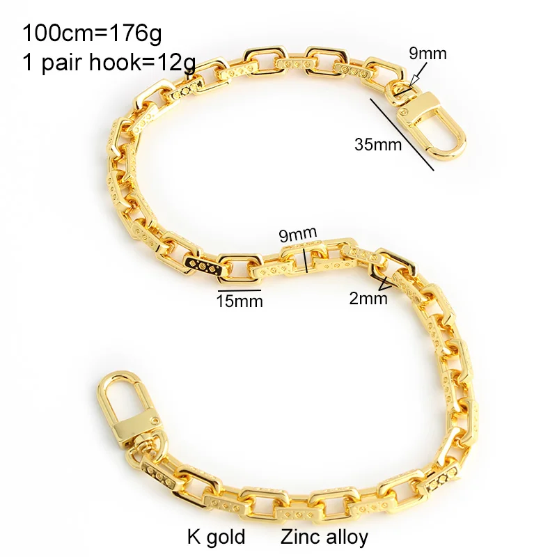29/60/99/120cm Detachable Chain For Bags Replacement DIY Purse Chain Shoulder Belt Bag Strap Cluth Handbag Handle Metal Chains