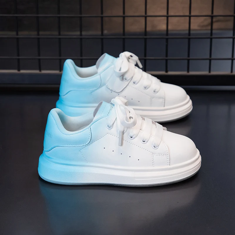 

Детские кроссовки с градиентом, новинка 2022, детская розовая универсальная модная спортивная обувь на шнуровке для девочек, детская мягкая обувь в Корейском стиле для студентов