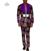 casual men african clothes top shirts and pants sets bazin riche african design clothing dashiki men 2 pieces pants sets wyn515