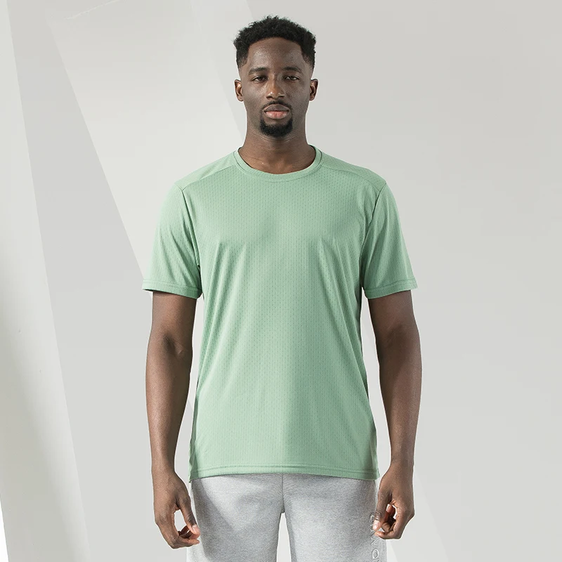 

New Arrival High Quality Men's T-shirts Quick Drying for Outdoor Running Raindrop Breathable Fabric Plus Big Size M-5XL