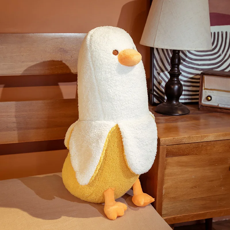 Cartoon Duck Stuffed Plush Animals Creative Banana Doll Funny  Sofa Cushion Bedroom Pillow Gift for Friends Kawaii Room Decor