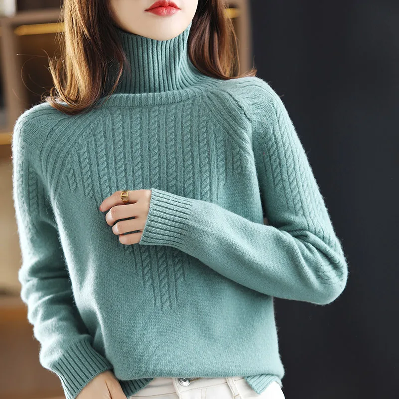 

2021 NEW FASHION WOMEN Knitwear Slim Fit Top Solid Color Long Sleeve Women's T-Shirt