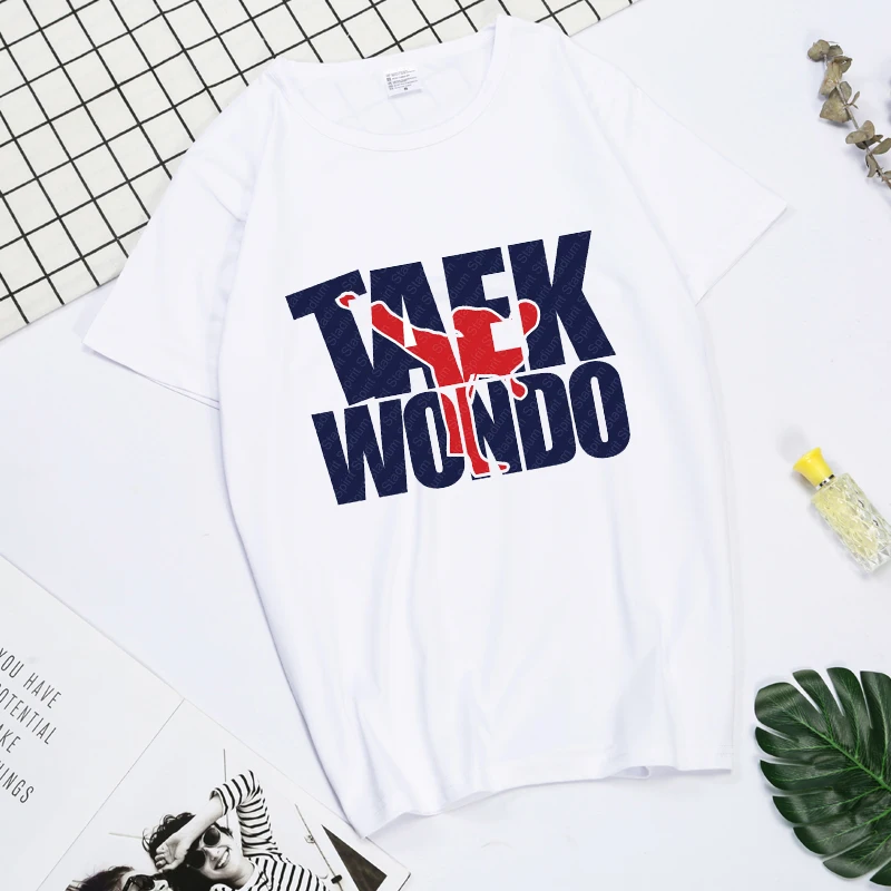New Taekwondo Printing Men's T Shirt Summer Outdoor Sports Street Short-sleeved Fashion Workout Gym O-neck Oversized T-shirt
