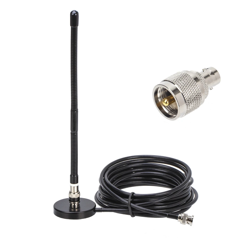 27MHz BNC Male and PL259 Connector Radio Antenna and 5m Coaxial Cable Magnetische Dak Mount Base for Kenwood Motorola