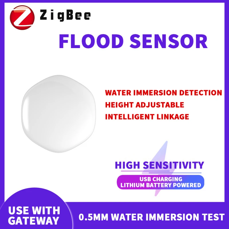 

New Detection Flood Sensor Remote Monitoring Water Leak Detector Long Battery Life 3.7v 450mah App Flood Alert Smart Life App Pc
