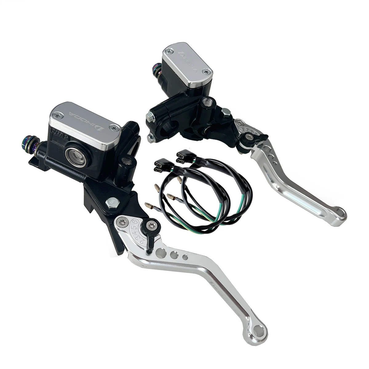 

DIHODA Многоцветный 1 пара Универсальный главный цилиндр мотоцикла, рычаг тормоза, гидравлический насос сцепления для honda Yamaha Kawasaki Suzuki