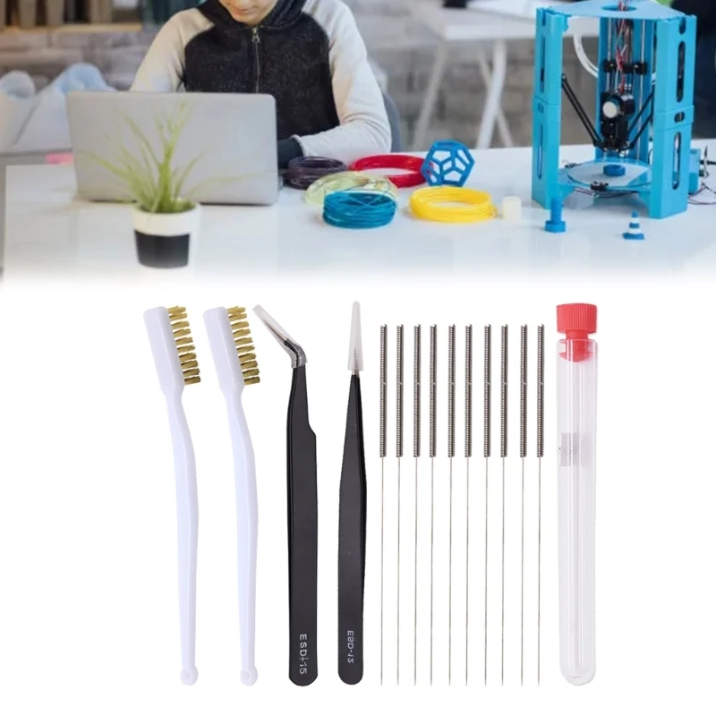 15 шт./набор, пинцеты для чистки насадок из нержавеющей стали