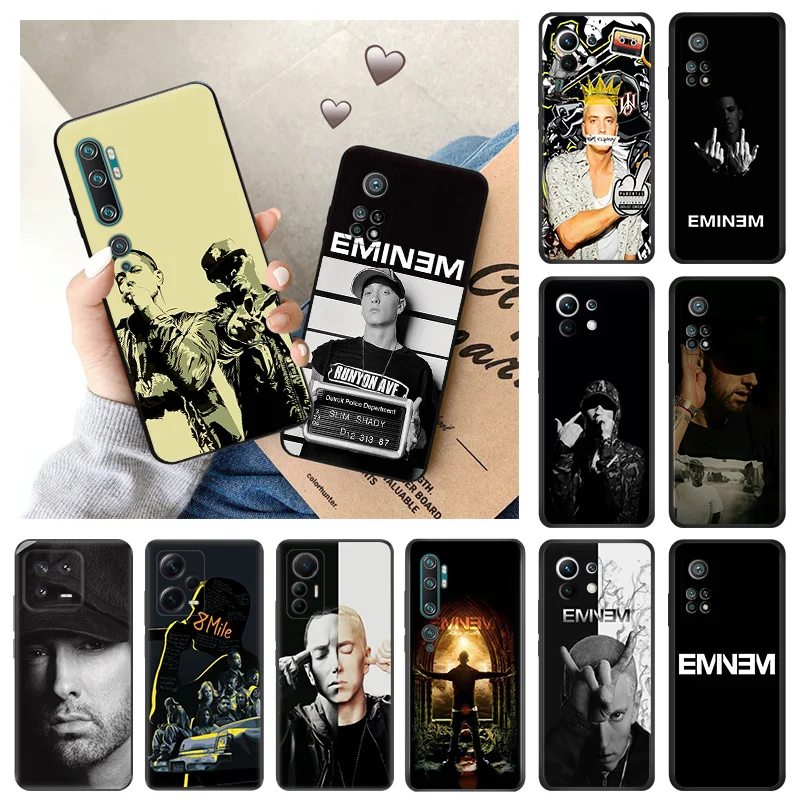 Мягкий чехол для Redmi Note13 Pro 5G Note12 13C Xiaomi 13 12 Lite 12t 12x 12c Eminem RAP GOD черный телефона