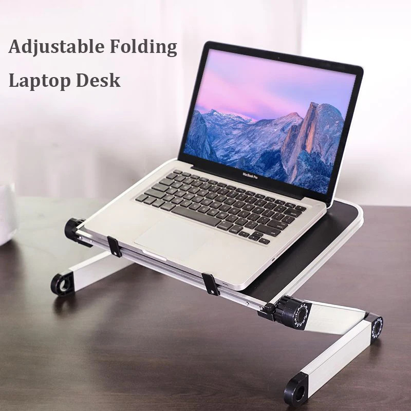 

Adjustable Laptop Stand Portable Folding Notebook Desk For Bed Sofa Travel Aluminum Ergonomic Computer Table