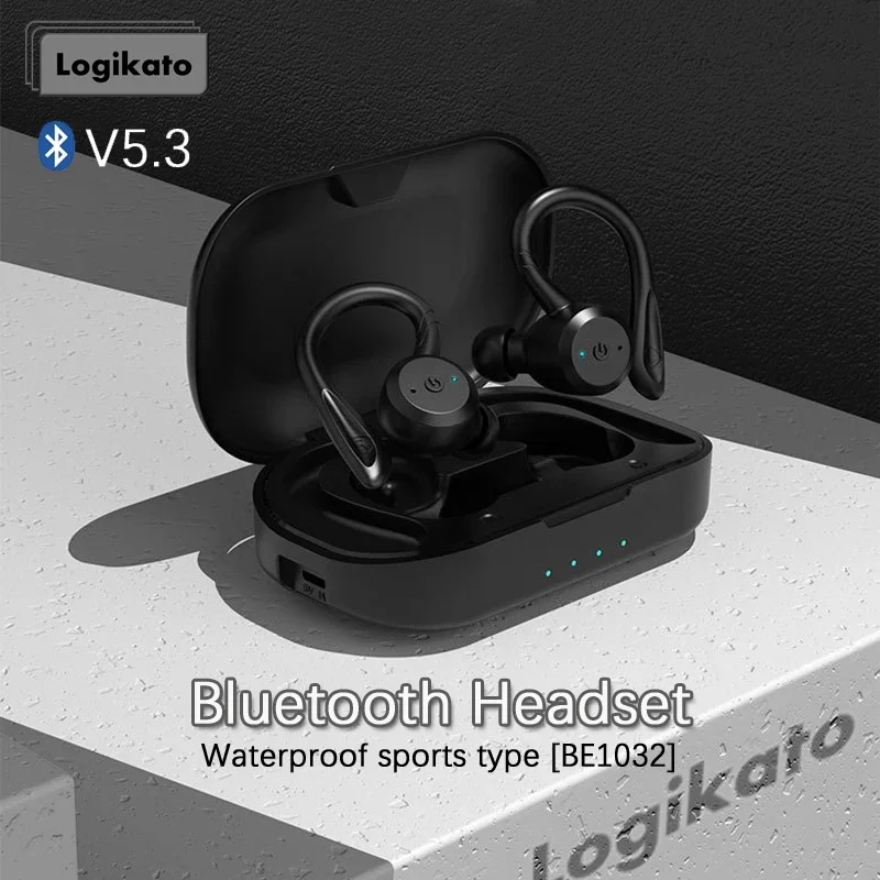 

Logikato IPX7 waterproof sports earhook in ear True Wireless Bluetooth earphone noise reduction universal earphone