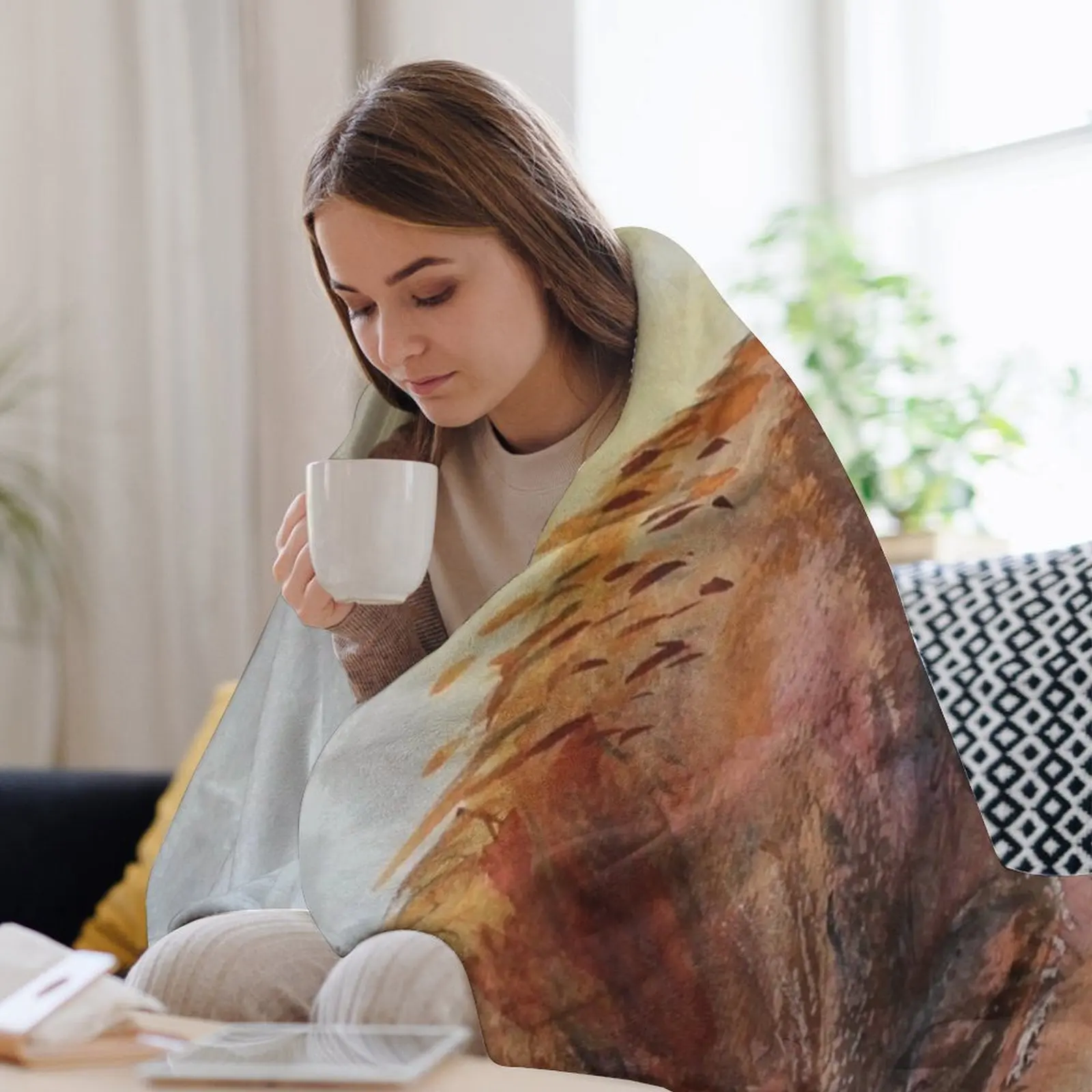 Стоячий День Земли Реалистичное Акварельное Одеяло Бабака Грейфера Одиночные