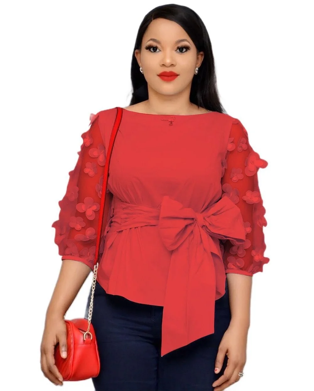 

African Clothing Tops Mesh Lace-up O-neck Shirts for Women Goth 2022 Summer Pullover Tee Women Fashion Clothing Woman Tshirts