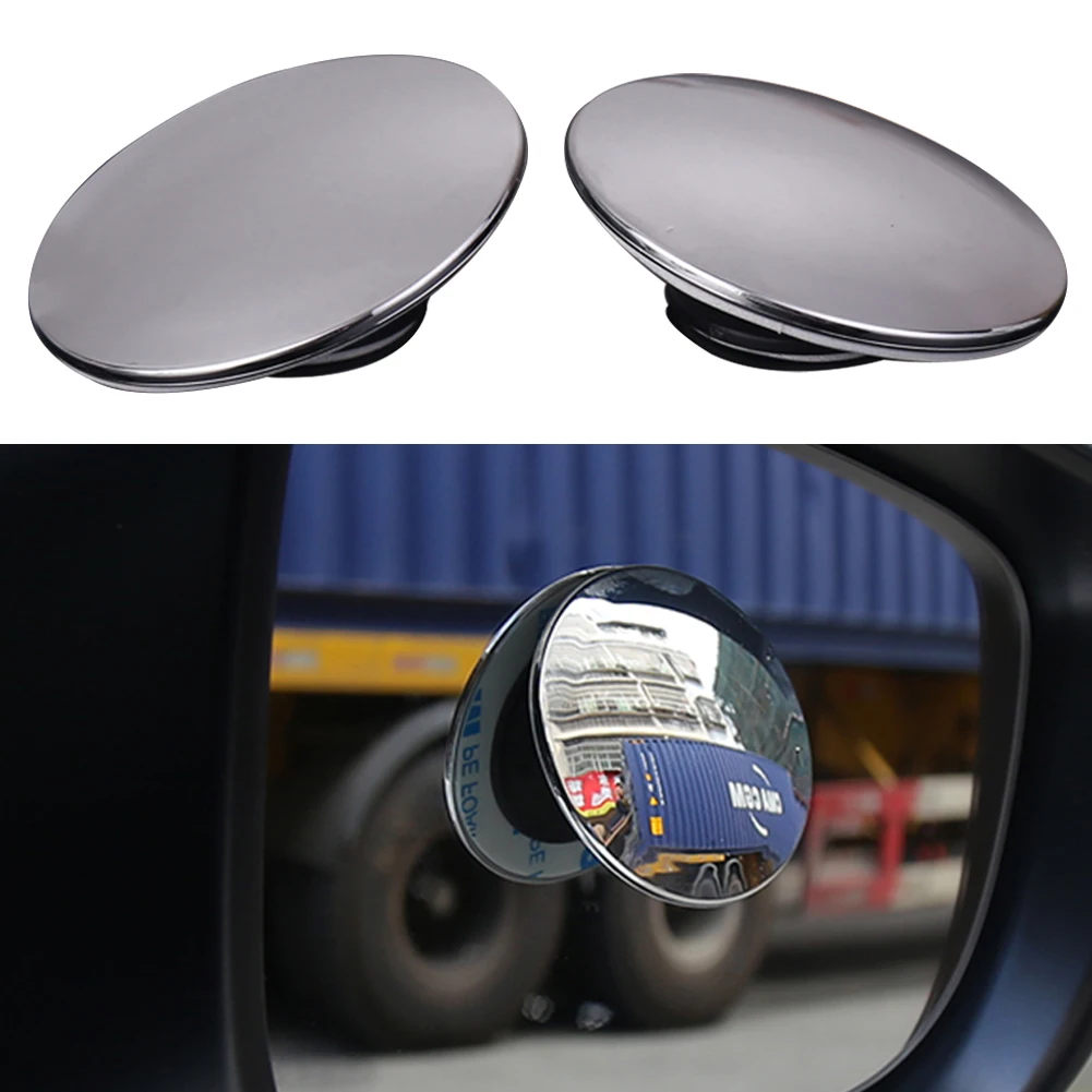 

2pcs 360 Degree Adjustable Car Blind Spot Mirror Universal Rearview HD Mirror Self-Adhesive Frameless Wide-Angle Blind Parts