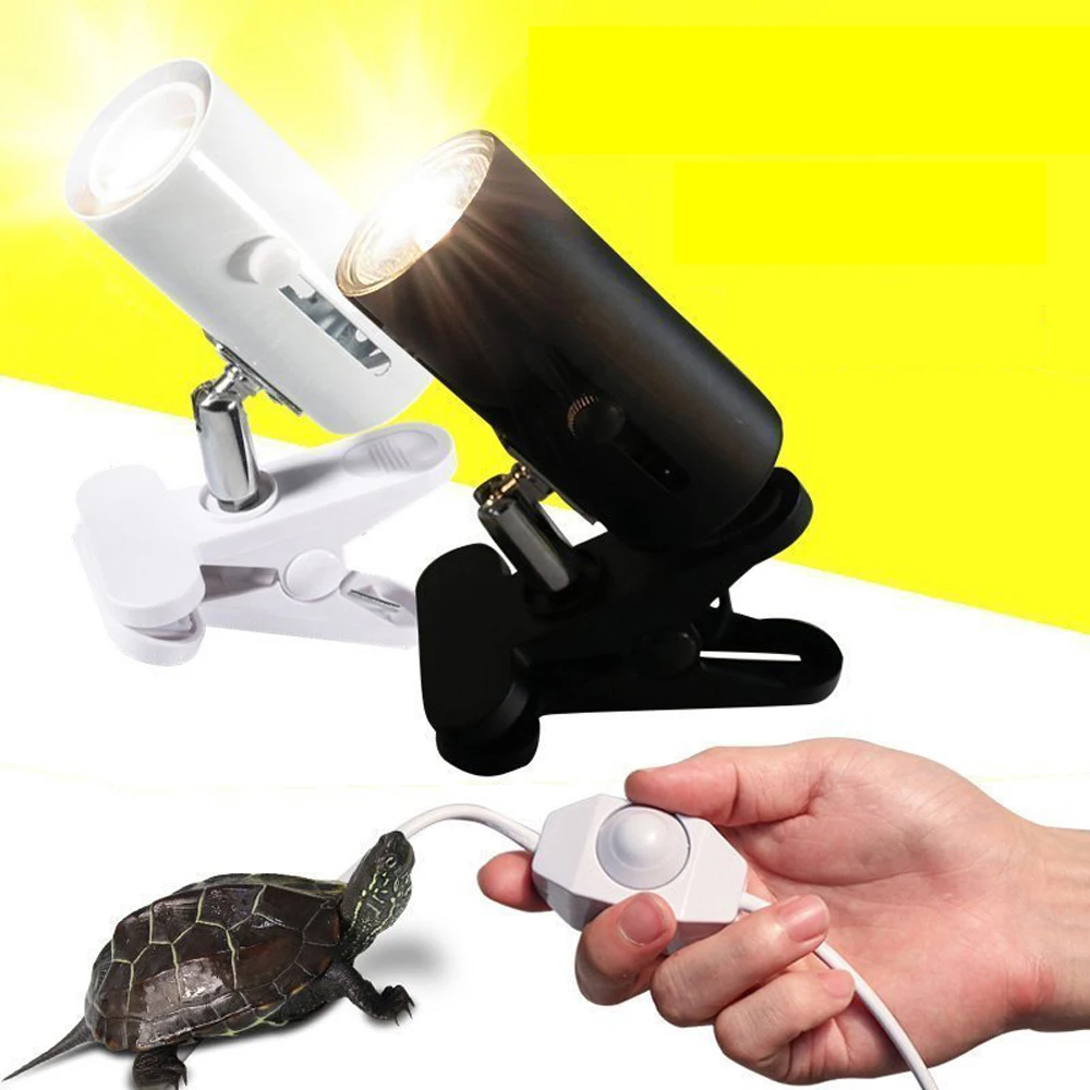 Kit de lámpara para reptiles UVA + UVB 3,0, con soporte de luz de cerámica con Clip, lámpara de calefacción UV para tortugas, iluminación de lagarto de 220V