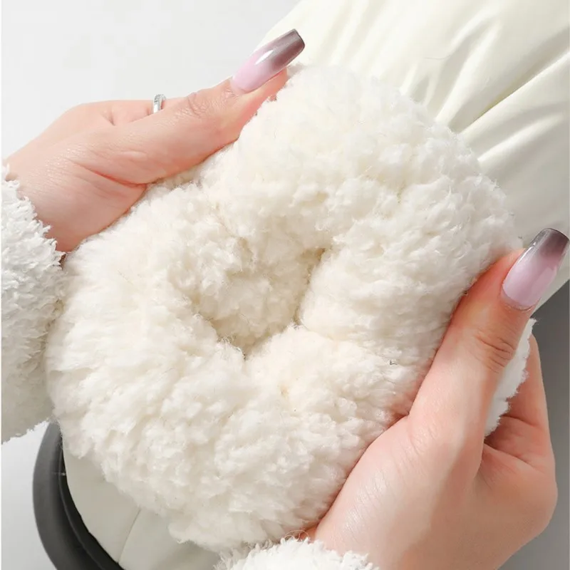 Зимние женские зимние ботинки на пуху водонепроницаемые теплые ботильоны с