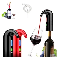 electric wine aerator portable pourer instant awakening wine decanter dispenser pump one touch automatic usb rechargeable