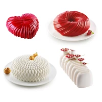 new hot mousse cake mold silicone pastry mold non stick mousse cake pan party dessert baking tools decorating pan mould
