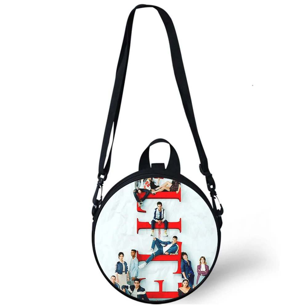 Spanish TV series Elite Child kindergarten Bag 3D Print Crossbody Shoulder Bags For School Women Mini Round Bagpacks Rugtas Bag