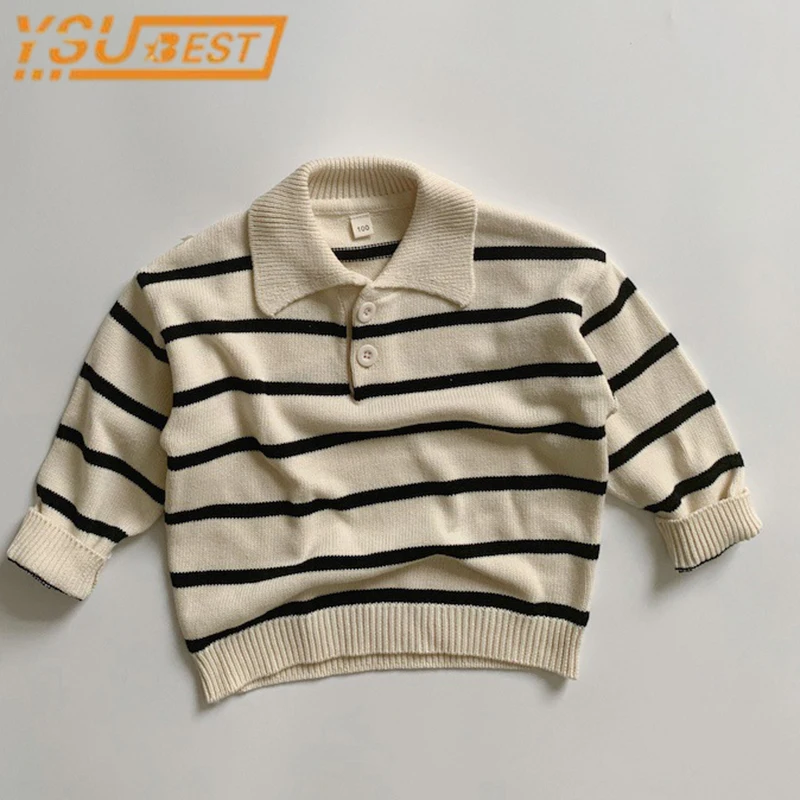 

Однотонный пуловер с длинным рукавом для мальчиков и девочек, вязаный свитер в Корейском стиле, свитер на весну и осень