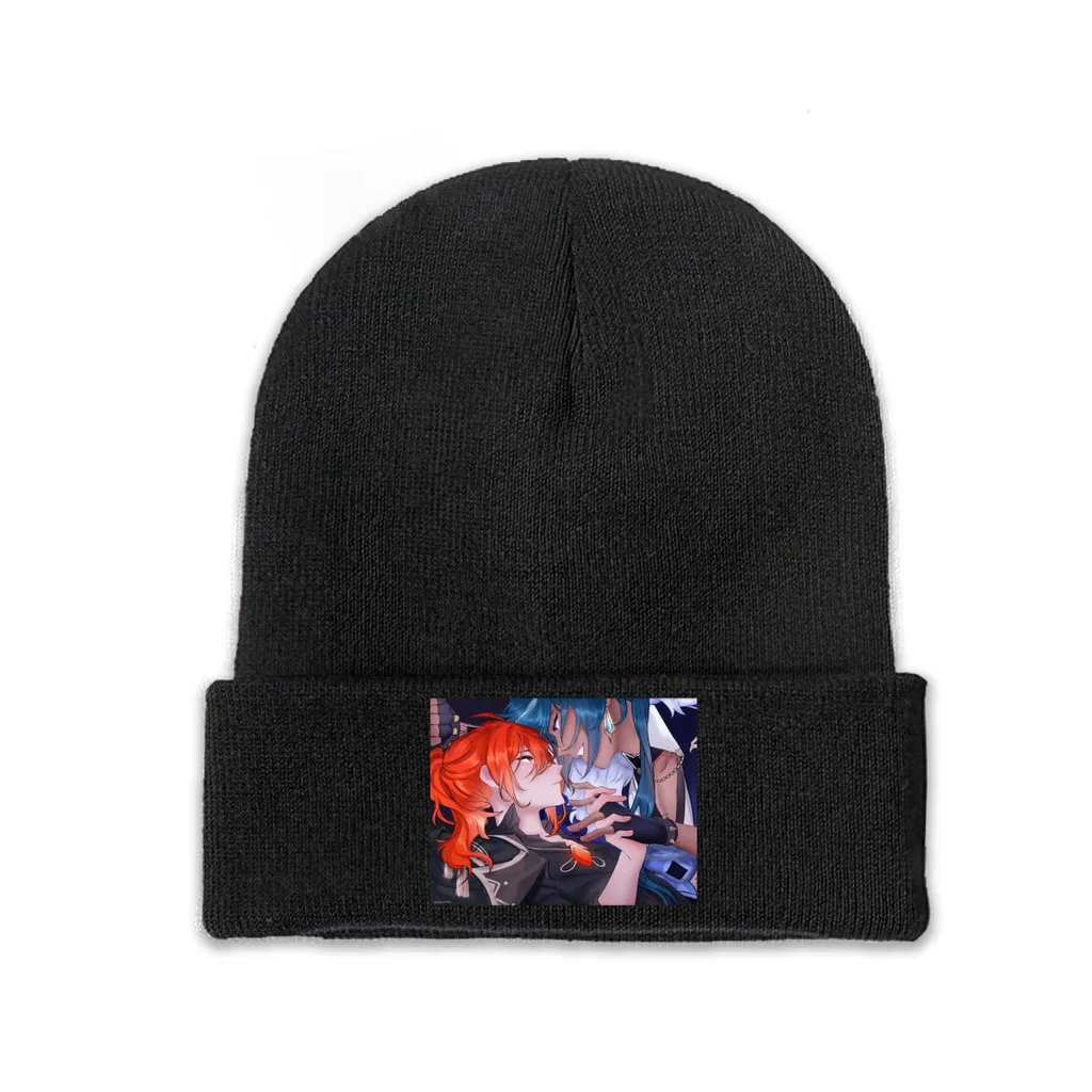 

Genshin Impact Acg Knit Hat Beanie Autumn Winter Hat Warm Unisex Color Diluc Ragnvindr Games Cap for Men Women