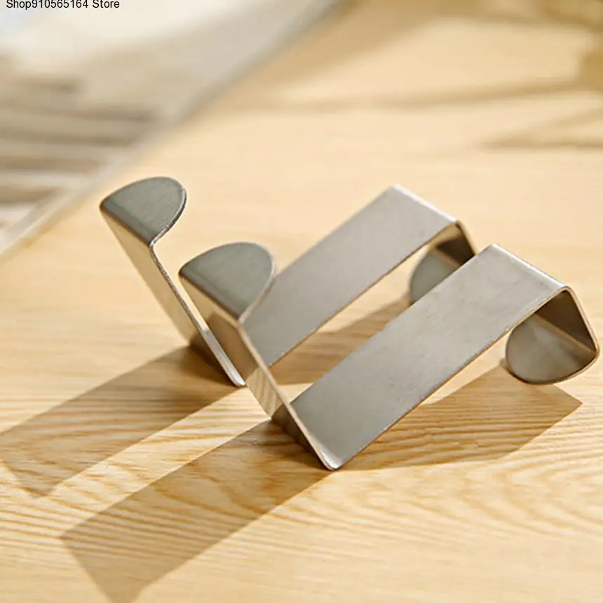 

2PC Door Hook Stainless Steel Cabinet Clothes Hanger Hanger Hook Bathroom For Kitchen Dining & Bathroom Accessories
