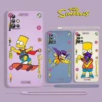 the simpsons donuts for samsung galaxy a73 a53 a33 a52 a32 a22 a71 a51 a21s a03s a30s a50 liquid rope phone case coque fundas