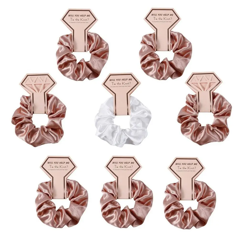 

Women Hair Accessories Silk Rubber Band Solid Color Satin Hair Rope Elastic Hair Ring Korean Style Scrunchies Female Hair Ties