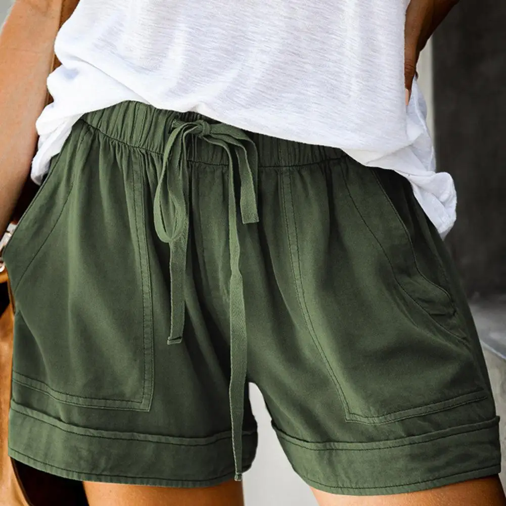

Pants Comfortable Elastic Waist Drawstring Shorts Clothes Summer Shorts Pockets for Daily Life