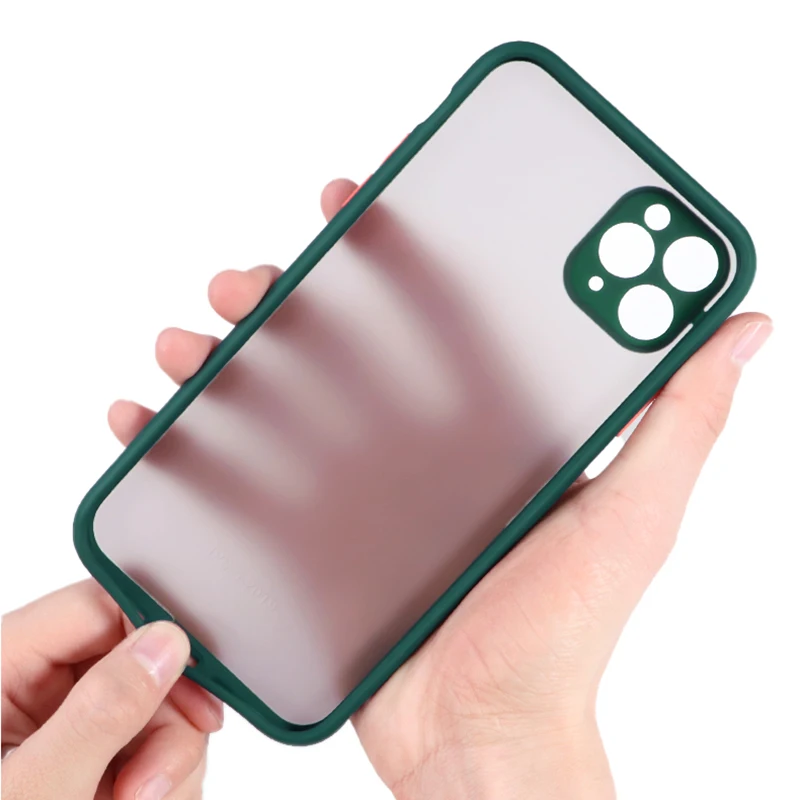 

Skin Feel Matte Translucent Black Lens Full Wrap Clashing Phone Case For Iphone 13 12 Mini 11 Pro Max X Xr Xs Max 7 8 Plus Cover