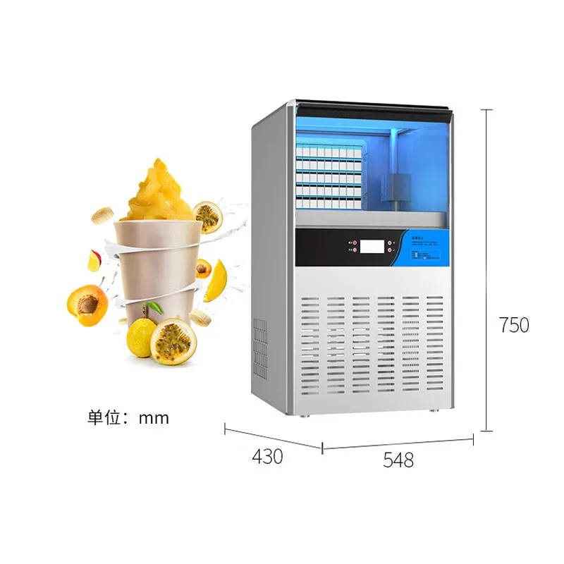 

Large Commercial Ice Maker Machine For Cold Drink Shop Milk Tea Shop High-Yield Cube Ice Maker