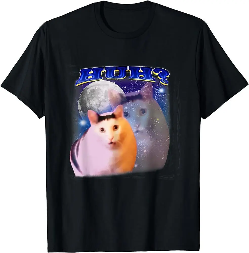 Забавный мем хах кошка кот дети мужчины женщины друг футболка с длинным или