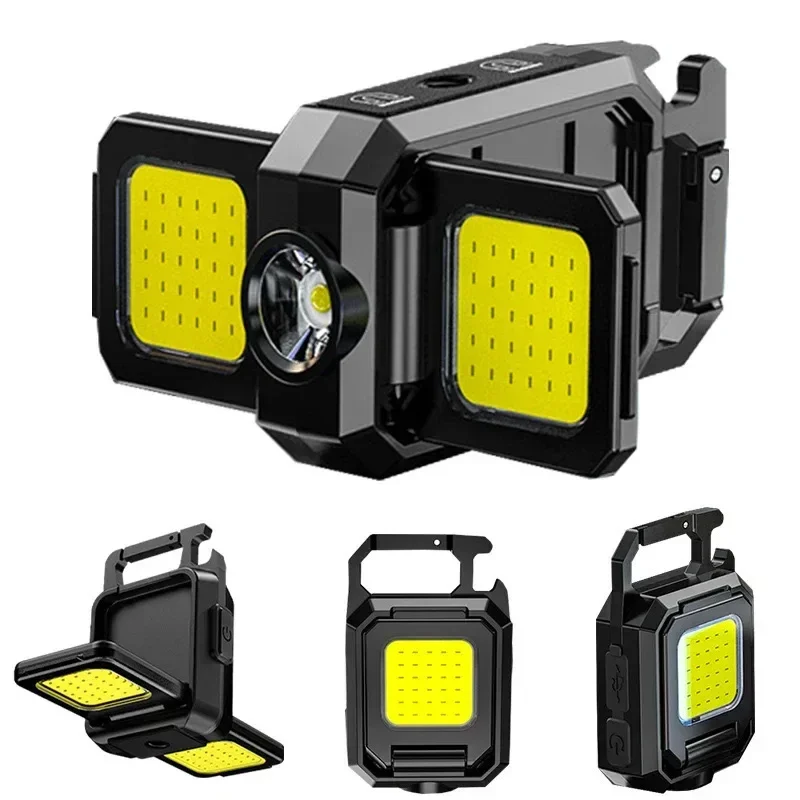 

Мини фонарик-брелок LED двойной COB свет USB rechargeable