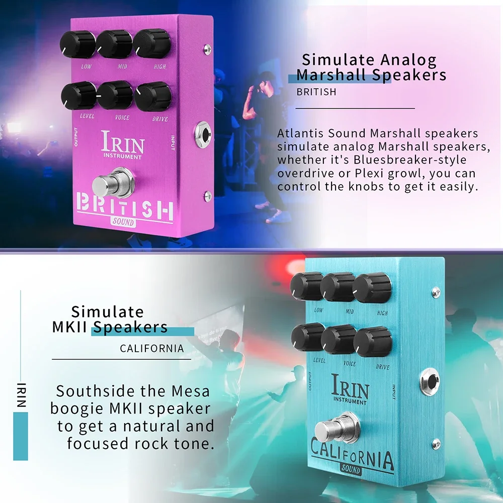 IRIN Guitar педаль для звукового эффекта овердрайв колонки аналоговые классические