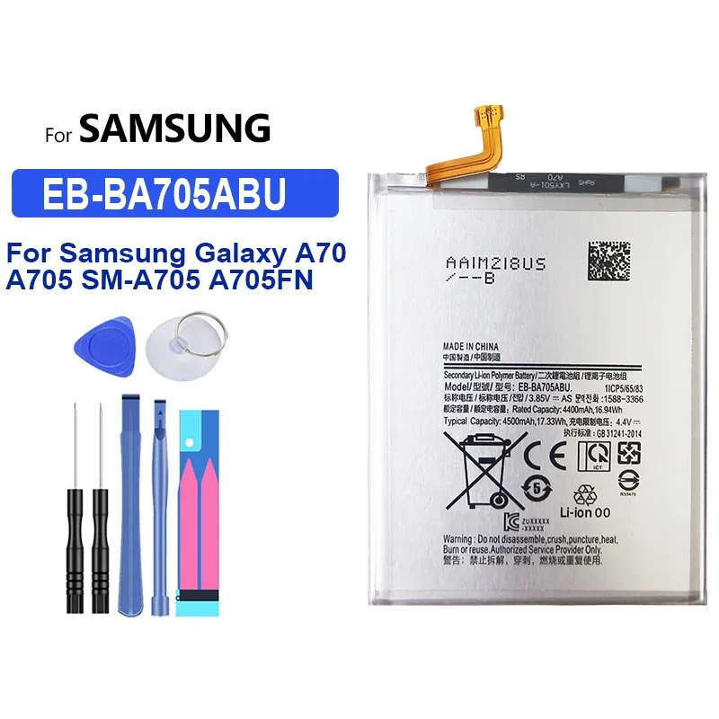 Аккумулятор 4500 мАч EB-BA705ABU для Samsung Galaxy A70 A705 SM-A705 A705FN SM-A705W