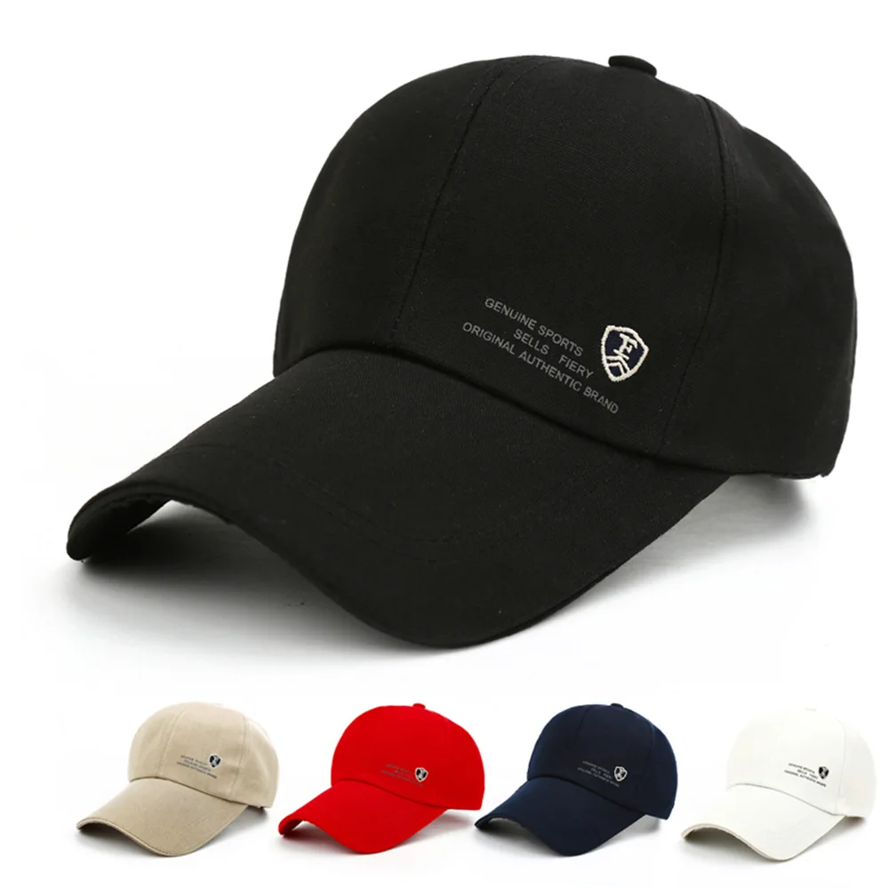 

Spring Summer Letter Canvas Baseball Caps Men Outdoor Golf Fishing Sports Snapback Caps Male Solid Color Unisex Sun Dad Hats