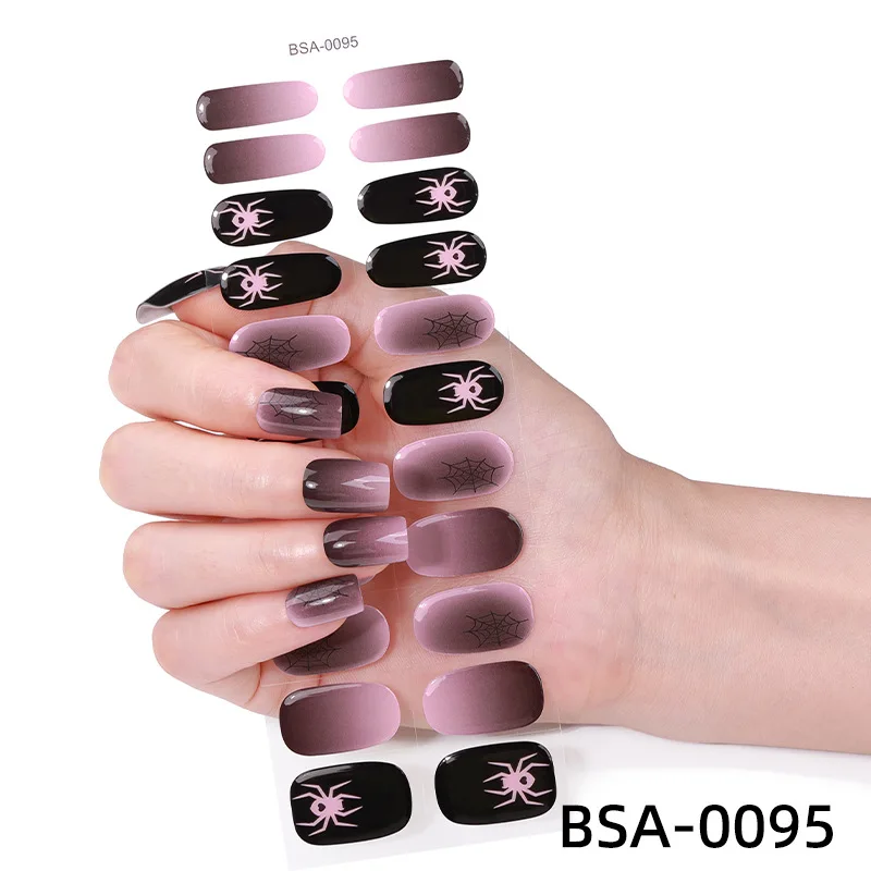 22 полоски обертки для французского гель-лака ногтей цветной клейкий маникюрный