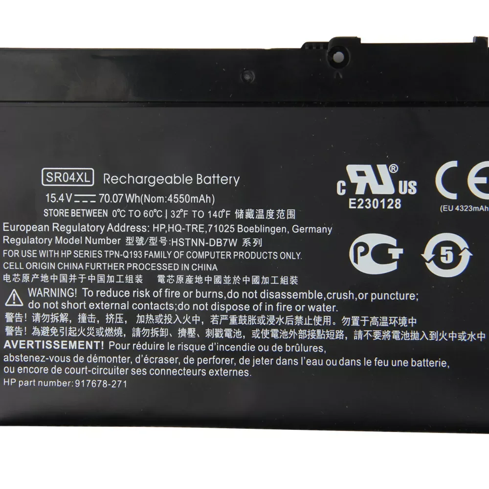 Original Replacement Laptop Battery SR04XL SR03XL For HP HSTNN-DB7W 15-CE 15-CB15-DC 15-CX Omen15 TPN-Q211 Q193 Q194 TC133 C134 enlarge