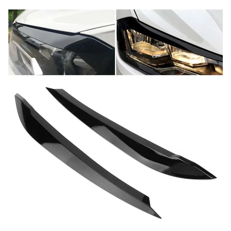 

For-Polo 2019 2020 2021 Front Headlight Eyelids Eyebrow Trim Sticker