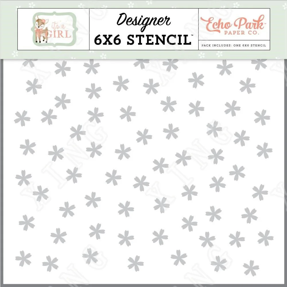 Трафарет с цветочным принтом под звездами на ночь 6X6 Крафтовая бумага сделай сам