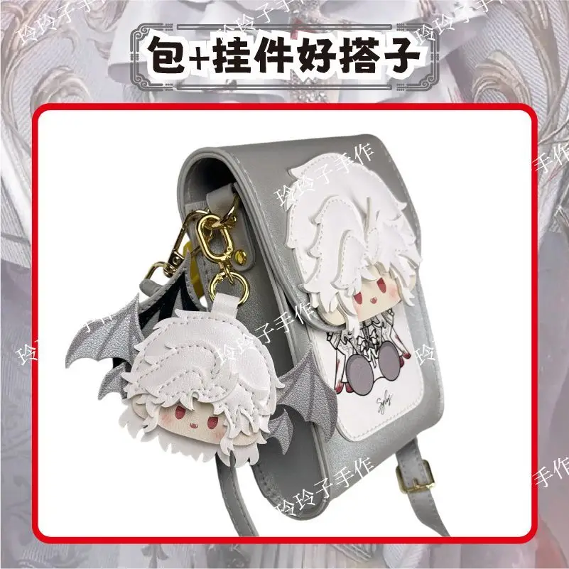 Фото Кожаная сумка-чехол Game Love and Deepspace Sylus Silver Winged Leather Bag Figures Gift для ежедневных поездок, для телефона, в стиле Kawaii, подарок на день рождения, Хэллоуин №1