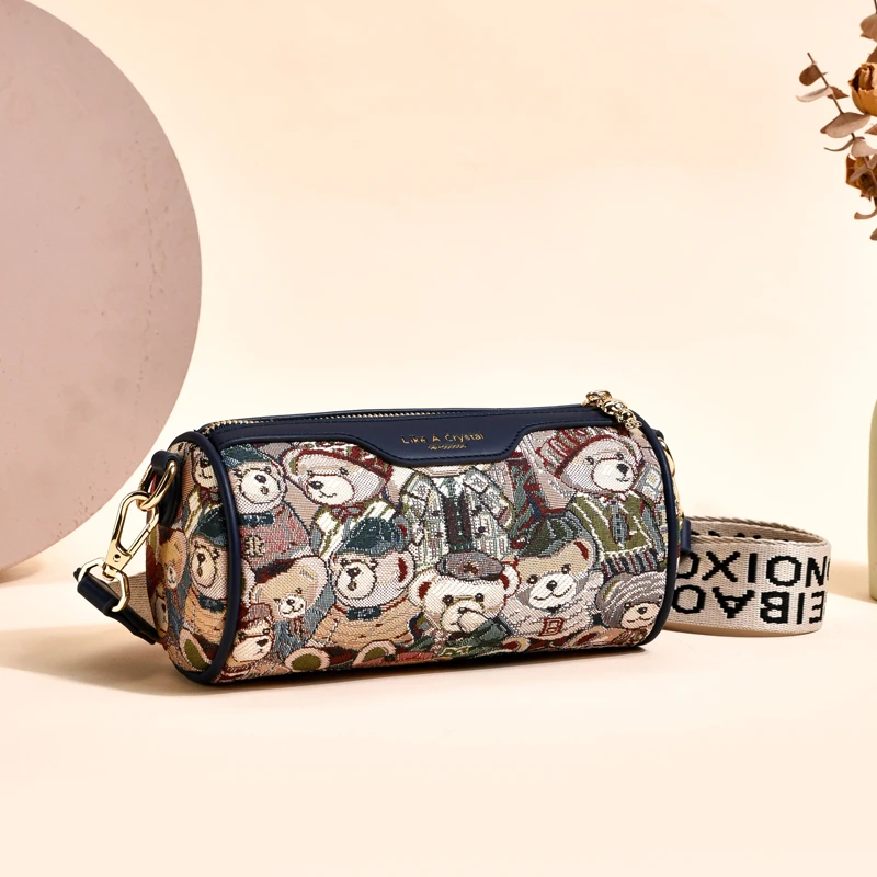 Модные сумки через плечо в форме бочонка для женщин женская сумка BeiBaoBao 2023 с милым