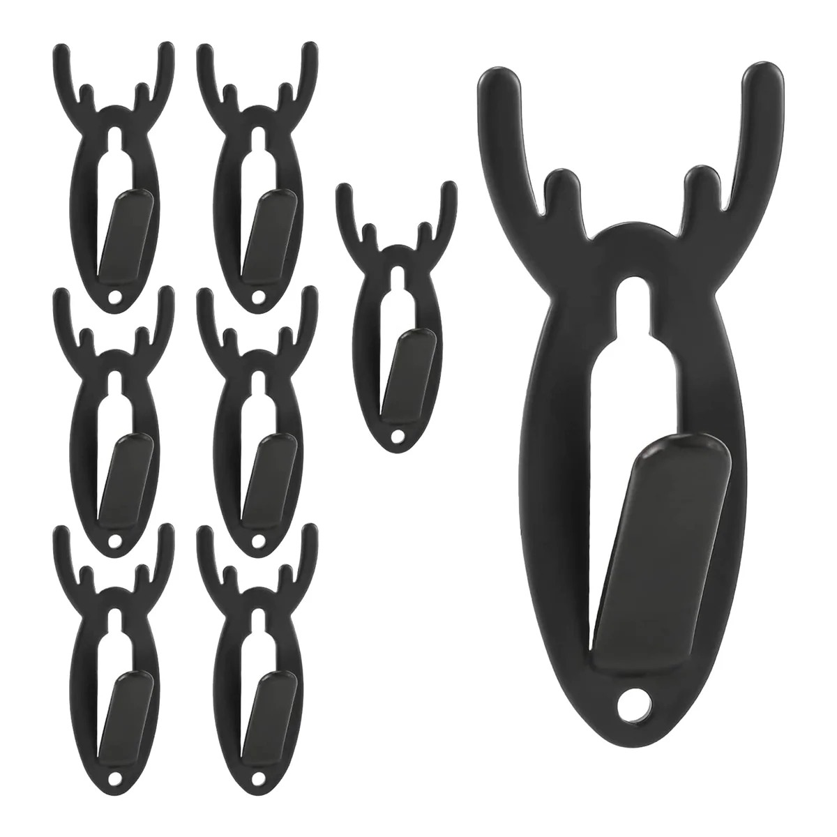 

8 Pack Deer Hooks, Steel European Mount Hanger Deer Hanging Easy Installation for Living Room, Bedroom