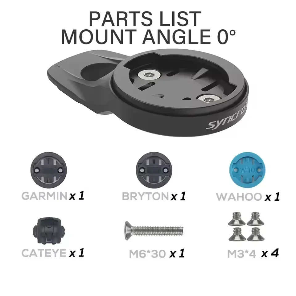 Фото MTB Aluminum Top Cap Computer Mount 0 Degree for Syncros Fraser IC SL WC DC XC Handlebars Xc Stem 1.5/2.0 Garmin/Wahoo/Bryton №2