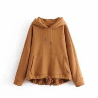women sweatshirts harajuku cotton hoodies solid patchwork pockets regular loose sweatshirt plus size tops hoodies home tops