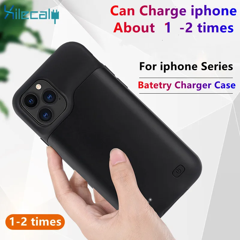 Чехол с внешним аккумулятором для iPhone 13 12 Pro Max 11 XR XS Ультратонкий чехол зарядным
